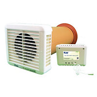 Kair Heat Recovery Silent Extractor Fan with Humidistat, Pullcord, Night Sensor - Anti Condensation Ventilation Unit