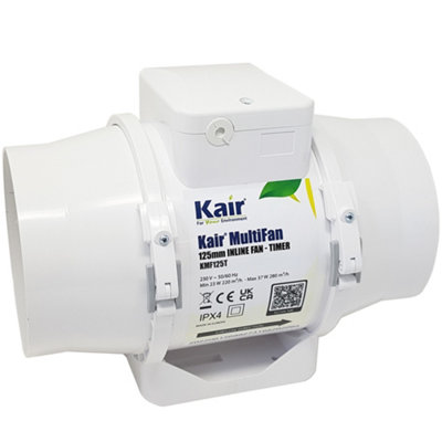 Kair MultiFan 125mm In Line Fan with Timer