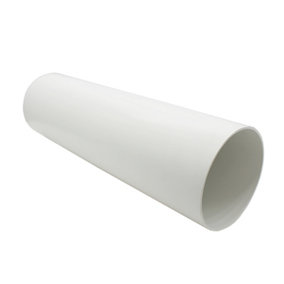 Kair Plastic Ducting Pipe 100mm - 350mm Short Length - Rigid Straight Duct Channel