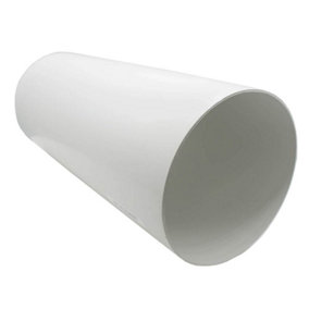 Kair Plastic Ducting Pipe 150mm - 6 inch / 350mm Short Length -Rigid Straight Duct Channel