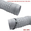 Kair PVC Flexible Hose 102mm External Diameter / 100mm - 4 inch Universal Ventilation Hose - 3 Metre Length