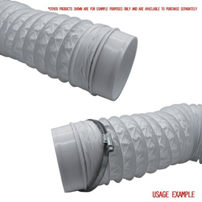 Kair PVC Flexible Hose 102mm External Diameter / 100mm - 4 inch Universal Ventilation Hose - 45 Metre Length