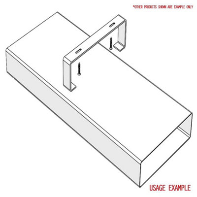 Kair Rectangular Ducting Retaining Clip 110mm x 54mm Support Bracket for Plastic Flat Channel Duct - 5