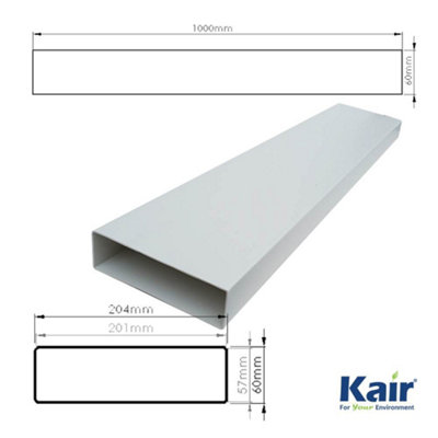 Kair Airbrick Mit Einfassung 204x60 Mm – Lüftungsgitter Für Ziegelwände, Schwarz