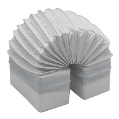 Kair Rectangular Flexible Bend 110mm x 54mm - 500mm Length PVC Hose