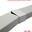 Kair Rectangular Straight Connector 100mm x 54mm Flat Pipe Joint