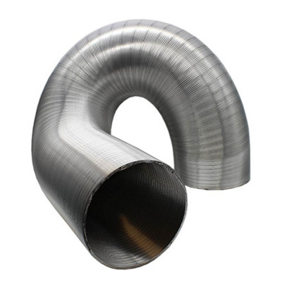 Kair Semi-Rigid Aluminium Hose 127mm Dia - 3 Metre Length Hose For Fans Cooker Hoods And Ventilation~5060272543631 01c Mp