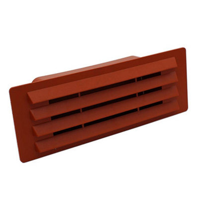 Kair Terracotta Airbrick Grille with Damper Flap for 150mm x 70mm Ducting