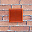 Kair Terracotta Louvred Grille 155mm External Dimension Wall Ducting Air Vent with Round 100mm - 4 inch Rear Spigot