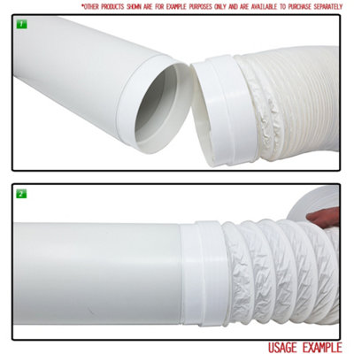 Kair Connettore Femmina Rotondo Da 100mm Per Tubi Flessibili - SYS-100 DUCVKC11 - Raccordo Filettato Per Canalizzazioni - 5