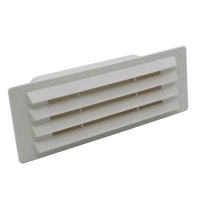 Kair White Airbrick Grille with Damper Flap for 150mm x 70mm Ducting