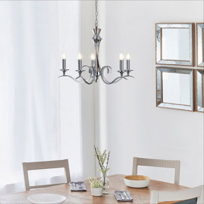 Kala Chrome Classic 5 Light Chandelier