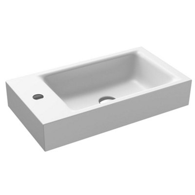 Kaldewei Puro Modern Bathroom Rectangular 1 Tap Hole Left Handed Wash ...