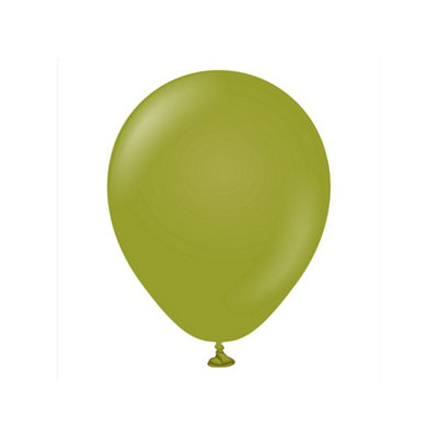 Kalisan Latex Retro Balloons (Pack of 100) Olive (One Size)