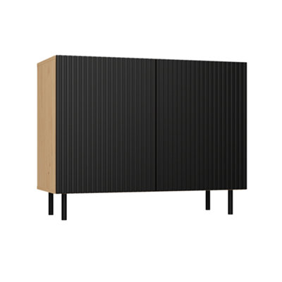 Kama 2 Door Sideboard Artisan Oak Black