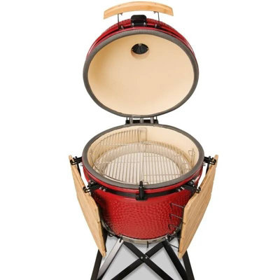 Kamado Bono Grande Ceramic Grill 23 inch in Red Colour Charcoal Grill & Barbecue