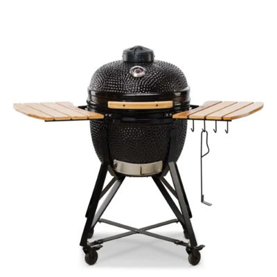Kamado Bono Media 20'' Ceramic BBQ Grill in Black Colour