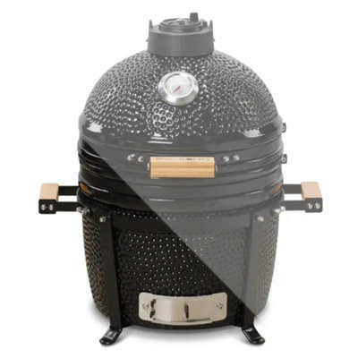 Kamado Bono Minimo 15'' Ceramic BBQ Grill in Black Colour - 4