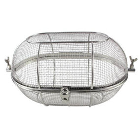 Kamado Bono Stainless Steel Rotisserie Basket - Enhance Your Grilling Experience with Larger Food Capacity