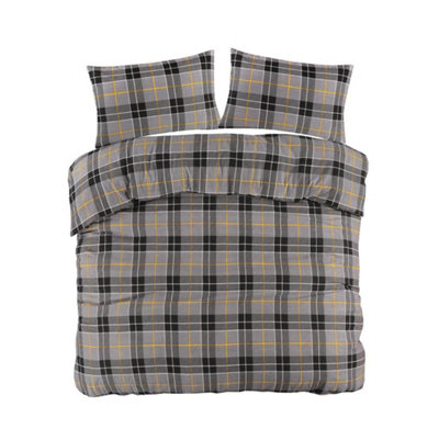 Kampala Hill Flannelette Tartan Check Brushed Cotton Duvet Cover