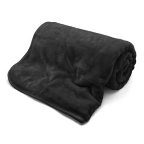 Kampala Hill Mink Blanket/Throw Black 200 x 240cm