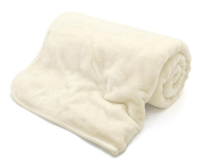 Buy Kampala Hill Mink Blanket/Throw Cream 127 x 152cm | DIY at B&Q