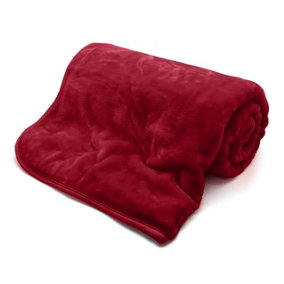 Kampala Hill Mink Blanket/Throw Red 127 x 152cm