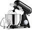 Kapplico Black Powerful 2200W Electric Food Stand Mixer Large 7L Bowl, 3 Attachments included - Dough Hook, Whisk and Egg Beater