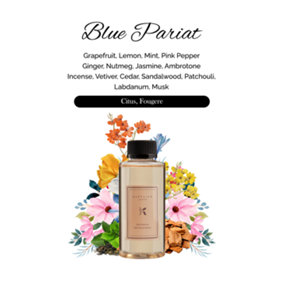 Kapplico Blue Pariat Diffuser Oil 200ml - Pure and Relaxing Aromatherapy Essential Oil Blend