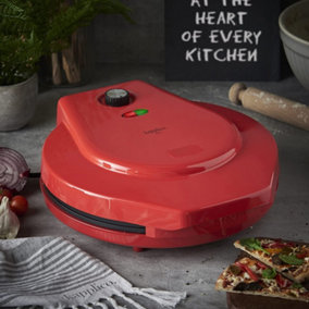 KAPPLICO Pizza Oven/Pizza Maker - 1400W in Red, Low/High Slow Cook With Auto Keep Warm, 12-inch / 30cm, 2 Year Warranty