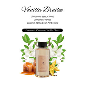 Kapplico Vanilla Brulee Diffuser Oil 200ml - Sweet and Comforting Aromatherapy Essential Oil Blend for Home Ambiance