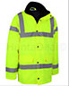 Kapton Hi Vis High Visibility Waterproof Parka Coat Work Safety Security Workwear, Yellow, 3XL