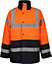 Kapton Hi Vis High Visibility Waterproof Two Tone Parka Coat Work Safety Security Workwear, Orange Navy, 5XL