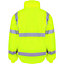 Kapton Hi Viz VIS High Visibility Bomber Contractor Padded Jacket Work Safety Security Workwear, Yellow, 3XL