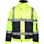 Kapton Hi Viz VIS High Visibility Bomber Contractor Padded Jacket Work Safety Security Workwear, Yellow Navy, 5XL