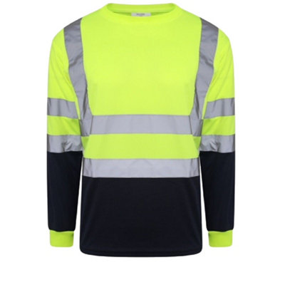 Hi Viz Rundhals Sicherheits Sweatshirt Sichtbarkeit