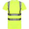 Kapton Hi Viz VIS High Visibility Round Neck Tshirt Safety Work Short Sleeve T-Shirt Breathable Lightweight Workwear, Yellow, 5XL