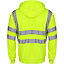 Kapton Hi Viz Vis Hooded Pullover Sweat Shirt Hoodies Band Work Fleece Safety Sweat Shirts Warm  Workwear Jumper Tops, Yellow,  L