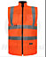 kapton High Vis Body Warmer Gilet Padded Reversible Sleeveless Jacket Waterproof Hi Visibility Work, Orange, 3XL