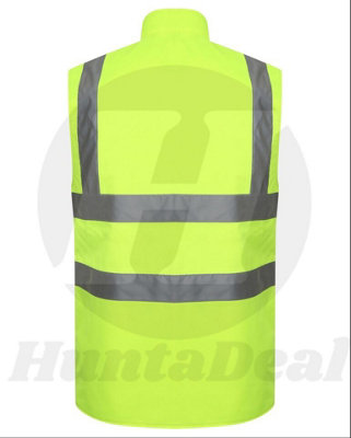 Reversible Hi Vis Body Warmer PU Coating Yellow Or Orange GO/RT Class 2