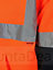 kapton High Vis Hoodie Two Tone Hooded Sweatshirt Hi Visibility Reflective Safety Work, Orange/Navy, 5XL