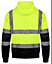 kapton High Vis Hoodie Two Tone Hooded Sweatshirt Hi Visibility Reflective Safety Work, Yellow/Navy, 3XL