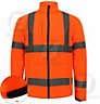 Kapton High Vis Jacket Softshell Reflective Hi Visibility Waterproof Fabric Zip Fastening Jacket, Orange, L