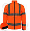 Kapton High Vis Jacket Softshell Reflective Hi Visibility Waterproof Fabric Zip Fastening Jacket, Orange, L