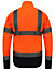 Kapton High Vis Jacket Softshell Two ToneReflective Hi Visibility Waterproof Fabric Zip Fastening Jacket, Orange, L