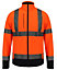 Kapton High Vis Jacket Softshell Two ToneReflective Hi Visibility Waterproof Fabric Zip Fastening Jacket, Orange, XL