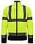 Kapton High Vis Jacket Softshell Two ToneReflective Hi Visibility Waterproof Fabric Zip Fastening Jacket, Yellow, 4XL