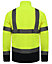 Kapton High Vis Jacket Softshell Two ToneReflective Hi Visibility Waterproof Fabric Zip Fastening Jacket, Yellow, M
