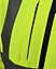 Kapton High Vis Jacket Softshell Two ToneReflective Hi Visibility Waterproof Fabric Zip Fastening Jacket, Yellow, M