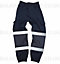 Kapton High Vis Pants Combat Joggers Reflective Hi Visibility Sport Pants, Navy, L